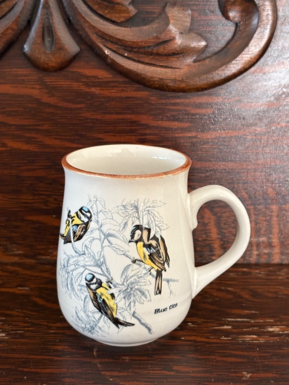 Vintage Cottagecore Birds Stoneware  Coffee Mug - Nature Cup